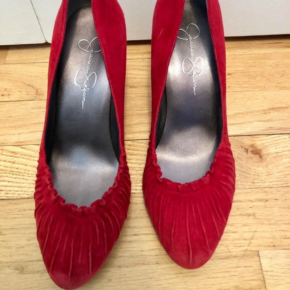 Jessica Simpson Red Suede Pumps